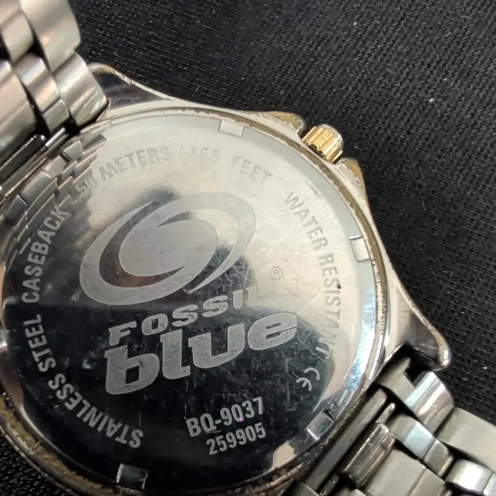 Men's Vintage Fossil Blue BQ 9037 37mm 7.75